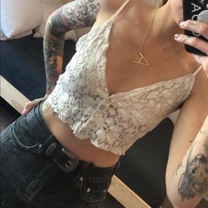 Lace Bralette / Cropped Tank